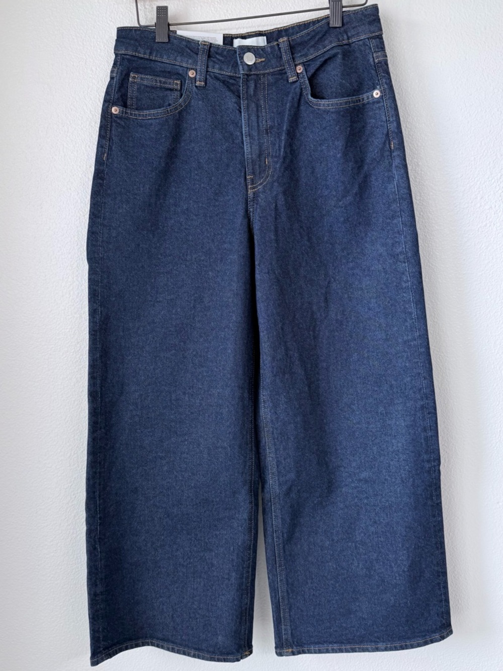NWT H&M Wide High Waist Cropped Jeans - Dark Wash - Size 6